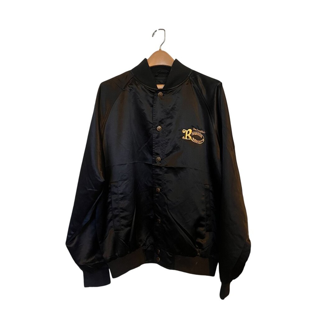 First Choice Don Laughlin's Riverside Resort Black Satin Jacket TRUE VINTAGE
